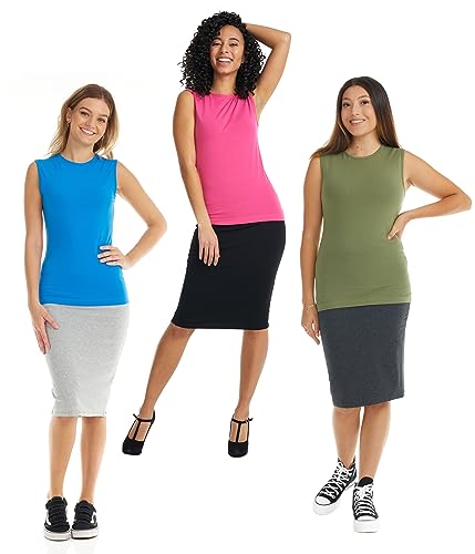 ESTEEZ Women's Tank Top Base Layering Camisole Fitted Sleeveless T-Shirt3