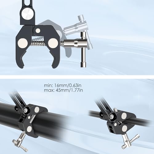 CreaDream Tablet Halter Halterung für Spin Bike, Aluminium Mount Klemme für stationäre Fahrrad Laufband Kinderwagen Indoor Bike Peloton Elliptisch, Kompatibel mit 4-13 Tablets, Galaxy Tab