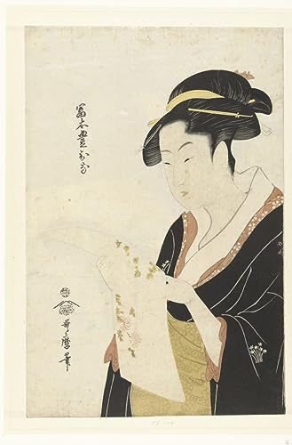 Art Reproduction Impression d'affiches Utamaro Courtisane Toile 60x90