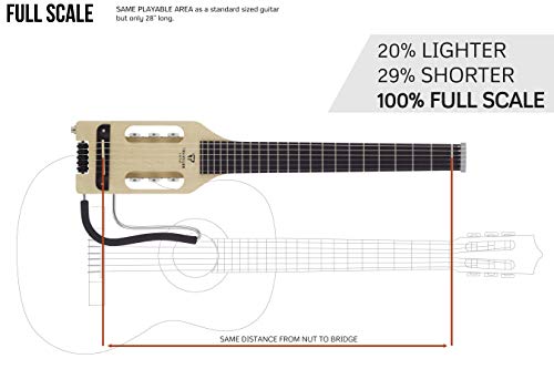 Traveler Guitar Ultra-Light Classical 6 String Acoustic-Electric Guitar, Right, Maple (Uln Mps) #TOP2