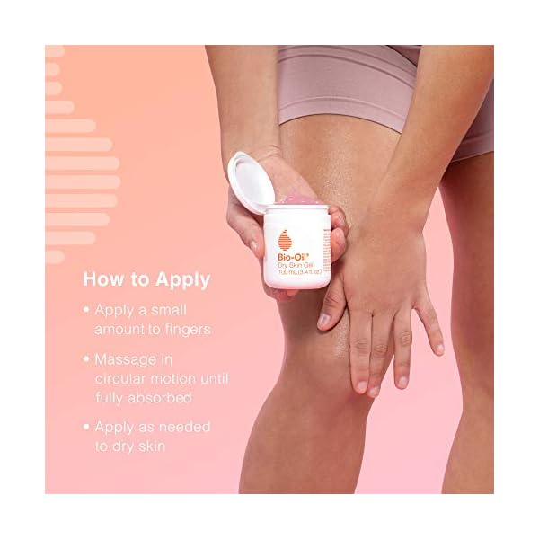 Bio-Oil Dry Skin Gel, Face and Body Moisturizer, Fast Absorbing Hydration, with Soothing Emollients and Vitamin B3, Non-Comedogenic, 3.4 oz