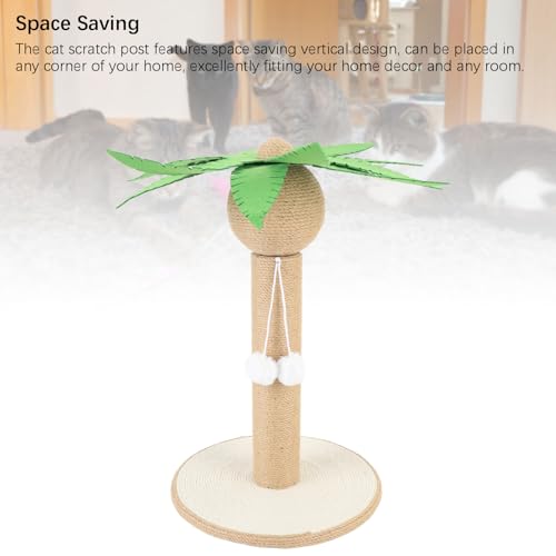Rascador para gato vertical de sisal con estructura estable miniatura 4