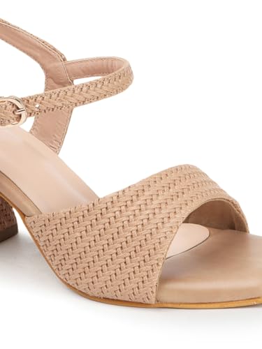 Image of Carlton London Women Stylish Fashion Embellished Sandals for Outdoor, Party, Wedding and Holidays with Block Heels