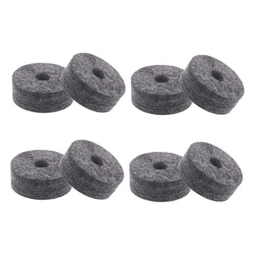 Kisangel 8pcs Set Drum Accessories Felt Along with Drum Mallets Accessory Snare Drum Practice Pad Cymbals Replacement Accessories Cymbal Accessories Cymbal Felt Percussion Instrument