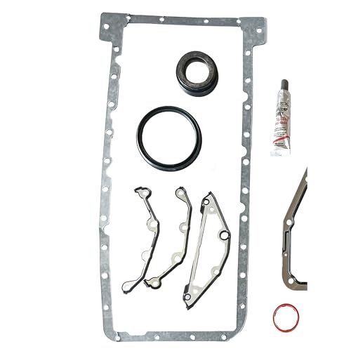 Image of PartsFlow Oil Pan Gasket Set For 02-10 BMW E60 E61 E63 E65 550i 545i 645Ci 745i 4.4L 4.8L For 740i 740li 750li X5 B7 4.0L 4.8L 4.4L