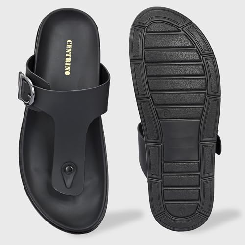 Image of Centrino Men's Cushion Sliders /Slippers | PU Padding on The Footbed | Bounce Back Technology | Comfortable & Lightweight | Waterproof & Everyday Flip Flops for Gents (7328)
