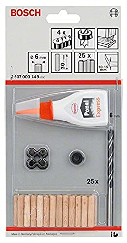 Bosch Accessories Professional 32tlg. Holzdübel-Set (Ø 6 mm)