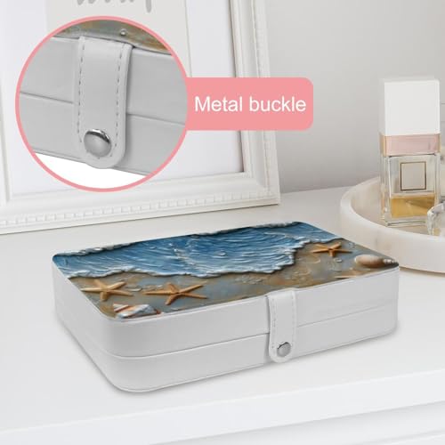 Boîte à bijoux portable pour boucles d'oreilles et colliers