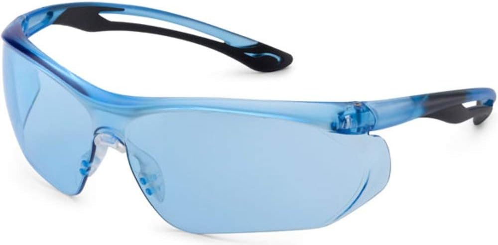 Parallax Safety Gl by Toledano Industries (Parallax, Pacific Blue Temples, Black Flex, Pacific Blue Lens)