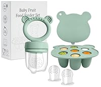 Fruchtsauger Baby ab 4 Monate, BPA frei Silikone Babynahrung Aufbewahrung Beißring Baby kühlend Zahnungshilfe Silicone Feeder for Safe Infant Self Feeding, 4 Month+