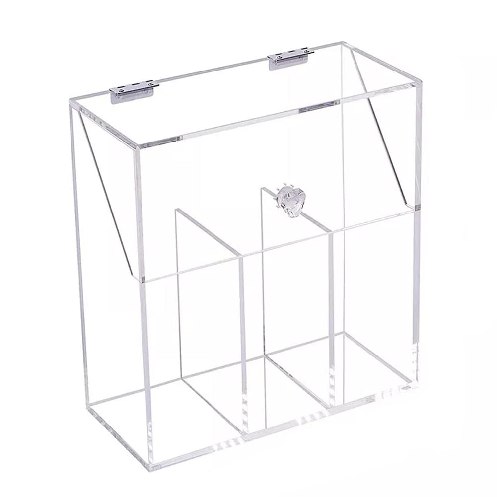 Porta del pennello per trucco con coperchio Clear Clear Acrilic Crackup Organizzatore Scatola di stoccaggio della spazzola cosmetica, Porta del pennello per trucco