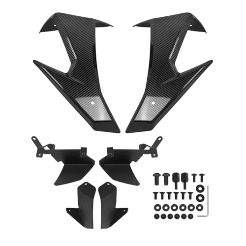 �o�C�N �E�B���O�X�|�C���[ �ɓK������ �X�Y�L GSX-8S GSX8S GSX 8S 2023 2024 2025 �I�[�g�o�C�p �t�����g�X�|�[�c �l�C�L�b�h�t�F�A�����O �E�B���O���b�g �t�����g�_�E���t�H�[�X�X�|�C���[(Carbon Fiber Pat