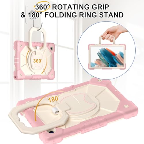 Funda Samsung Galaxy Tab A8 resistente a golpes con correa de mano ajustable 7