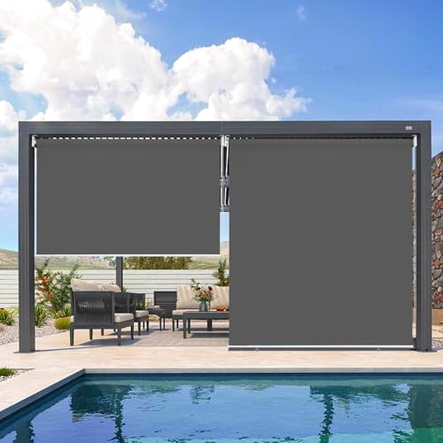 Randaco Store vertical, latéral, store extérieur pour balcon, 180x240cm, store de protection solaire et pare-vue résistant aux intempéries, protection UV, anthracite