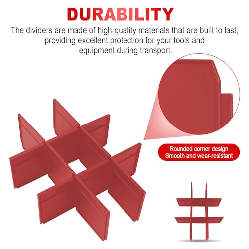 Aillsa 48-22-8472 Packout Drawer Dividers for Milwaukee Packout 2-Drawer Tool Box &Milwaukee Packout Organizer(Red)