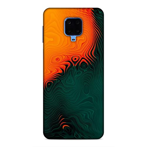 Image of Printed Mobile Back Hard Case Cover for Poco M2 Pro /Xiaomi Redmi Note 10 Lite /Xiaomi Redmi Note 9S | Orange, Green, Wave, Cool Theme-2188