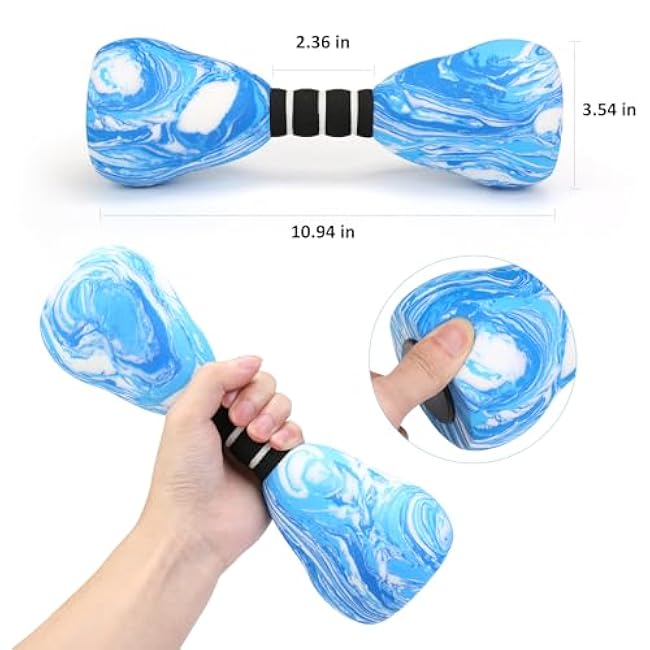 2PACK Aquatic Exercise Dumbbells, EVA Foam Barbells, Water Weights for Pool Exercise, Water Dumbbells for Men Women Water Workouts, Swimming Training