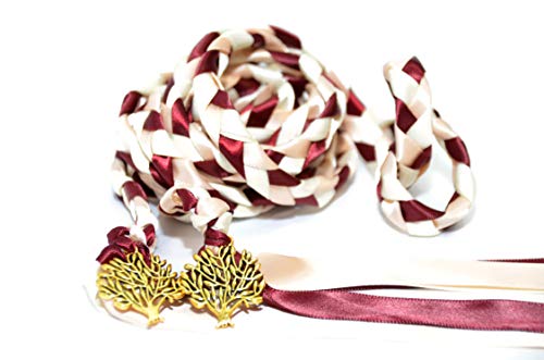 Divinity Braid Burgundy Blush Champagne Tree Of Life Wedding Handfasting Cord #Wedding #Weddingceremony #Celtic #Handfasting #Handfastingcord #Celticwedding #Treeoflife #TOP7