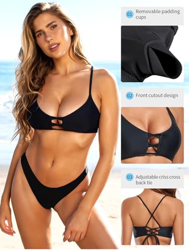 Image of RELLECIGA Women's Strappy Bikini Top