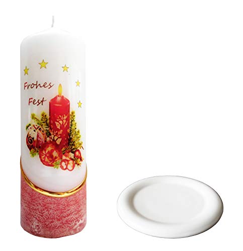 Meissner-Handel Auswahl Motiv, Weihnachtskerze 'Frohes Fest' ca. 6 x...