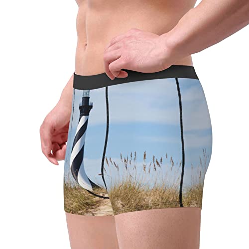Cape Hatteras Lighthouse Towers over Beach Mens Fashion Men's Underwear Boxer Briefs Breathable3