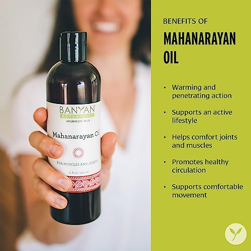 Banyan-Botanicals-Mahanarayan-Oil--99-Organic-Ayurvedic-Massage-Oil--Soothes-Sore-Muscles-Supports-Healthy-and-Comfortable-Joints-Tendons-Muscles--4oz--Non-GMO-Sustainably-Sourced-Vegan