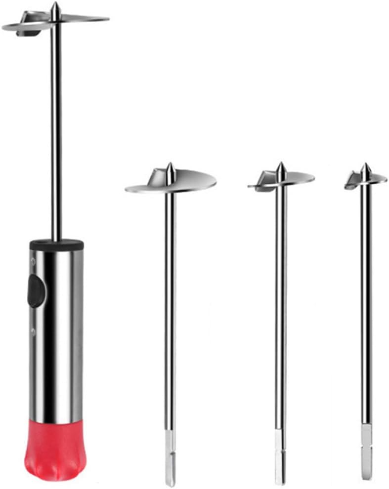 Stainless Steel Fruit Corer Set with 4 Blades Metal Cherry and Pear Corer Kitchen Core Remover Tool for Vegetables and Fruits Abs Handle for Home Cooking