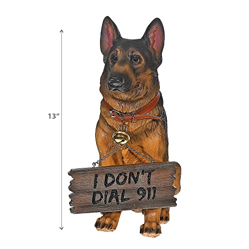 Dwk Front Porch Dog Outdoor Welcome Sign Decorative Statue | Cute Dog Welcome Sign For Front Porch Standing | Decorative Garden Statues - German Shepherd #TOP2