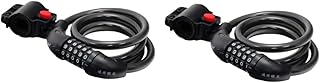 INOOMP Cable Lock 2pcs 5 Combination Bike Lock Bike Combination Lock Bike Cable Lock Password Bicycle Lock Road Vehicles Wire Lock Black Chain Lock Cable Lock Bike Combination Lock