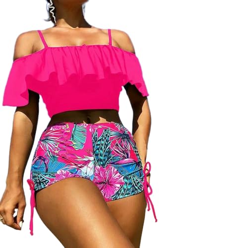 Maillot de bain sexy push up taille haute pour femme épuré