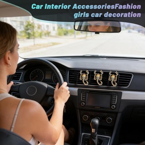 Image of 5 PCS ScorpionCar Decor, shiny Freshener Vent ClipsCar Accessories Decoration for Refillable Outlet Diffuser, Universal for Most Cars (Scorpion)