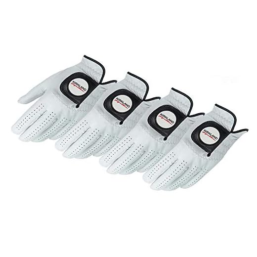 Kirkland Signature Golf Gloves Premium Cabretta Leather, Large (4 Count)