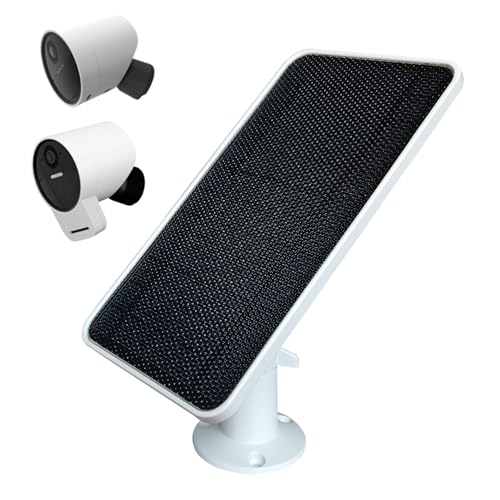Image of JJMASEE Solar Panel for SimpliSafe Outdoor Camera Series 1/2,Waterproof Continuous Power for SimpliSafe Outdoor Security Camera with 13-FT Cable & 360°Adjustable Aluminum Alloy Wall Mount (1 Pack)