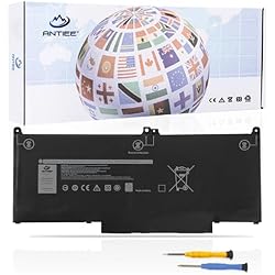 Bateria Para Dell Latitude ANTIEE MXV9V Laptop Batería para DELL Latitude 5300 5310 7300 7400 E5300 E5310 E7300 E7400, Latitude 5300 2-in-1/5310 2-in-1 Inspiron 7300 7306 2-in-1 Series 829MX 0829MX 5VC2M 05VC2M 7.6V 60Wh