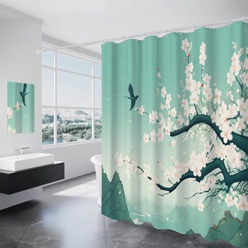 Rideau de douche impression numérique 3D haut de gamme style encre