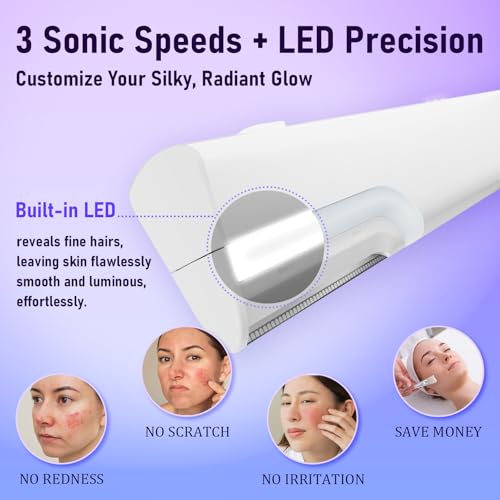 Rechargeable Sonic Dermaplaning Tool White