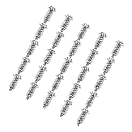 SOLUSTRE 25pcs Fiberglass Door Anchor Screws Expansion Nuts for Hollow Wall Security Fasteners