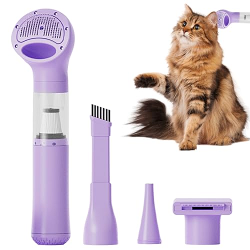 Générique Kit de toilettage sous Vide pour Chien – Brosse d'épilation pour Animaux de Compagnie pour Un Usage Domestique | Accessoires en Acier Inoxydable et Silicone avec d'aspiration, de collec