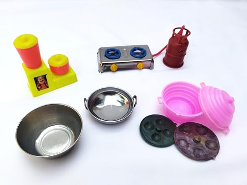 Image of 23 Pcs Kitchen Set Girls,Boys,Miniature Kitchen Set Real Cooking,Steel Set for Kids,Toys,Prentend Play Toys Comes in a Transparent Zipper Pouch.