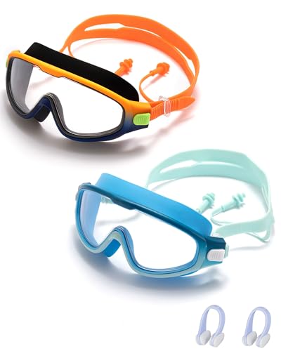 Image of Swim Goggles for Kids 6-12, Wide View Anti-Fog UV Protection No Leaking,Boys Girls Youth Swimming Goggles