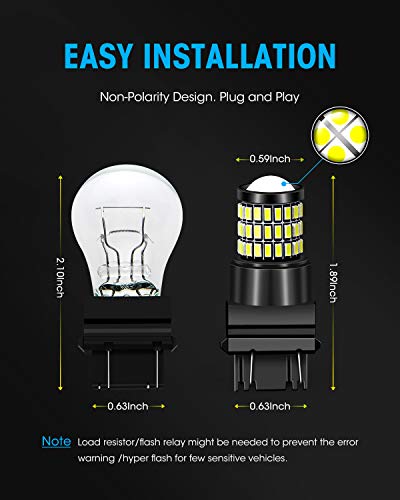 image for Yorkim 3157 Led Bulb White Ultra Bright, 3157 Led Brake Lights, 3157 L