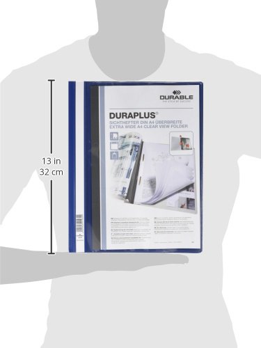 Durable Filing PVC Folder with Clear A4 Title Pocket - Dark Blue, Pack of 25 - Image 5