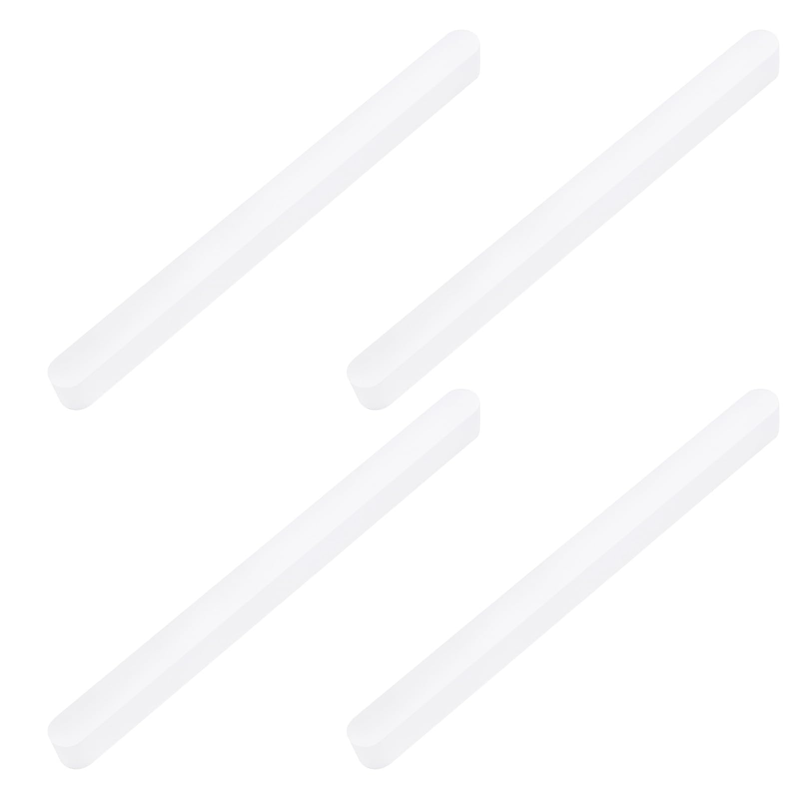 MOROBOR Mini Self-Stick Instant Cabinet Drawer Pulls, 4pcs Acrylic Self-Adhesive Push Pull Handles for Dresser Cabinet Drawer Glass Doors Window/Matte(140mm)