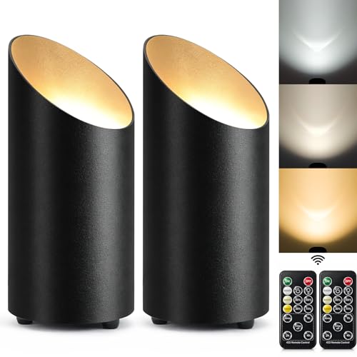 Image of 2 Pack Uplights Indoor Floor Can Lights, 3CCT with Remote, Black