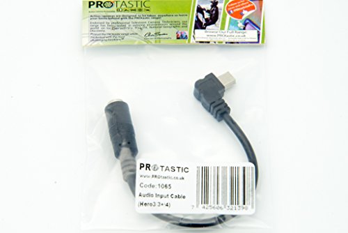 protastic 3.5 mm Cable de micrófono Mic Adaptador para cámara GoPro Hero3 y Hero 3+ Plus y Hero4