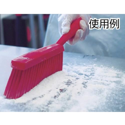 Image of Vikan 45876 Bench Cleaning Brush, Polypropylene /Polyester Soft Bristle Dustpan Brush & Sweeper With Handle, 14-Inch, Yellow