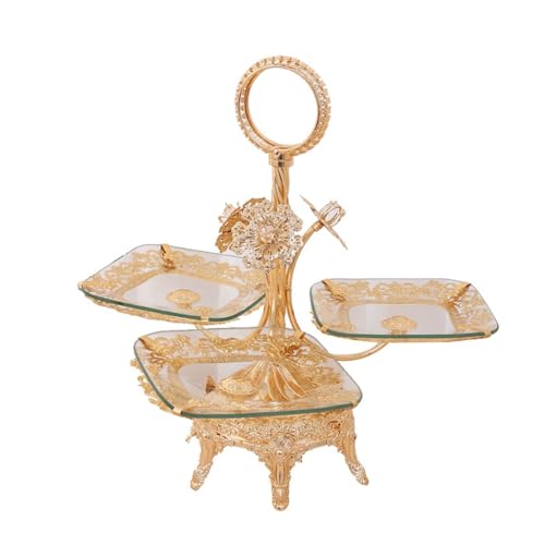 Assiette à gâteau raffinée en présentation multicouche pour thé haut de gamme