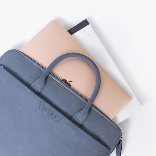 Image of Bellblock Sleek Messenger Laptop Bags For Men /Women Office Use | Travel Friendly With Luggage Strap | Office Bag For Man /Woman | Cotton Canvas | Olive Green (Upto 14 Inch)
