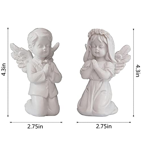 Asng ANGELS-003 Cherubs Angels Resin Garden Statue Figurine, Adorable Angel Sculpture Memorial Statue, Indoor Outdoor Home Garden Decoration  thumb #6