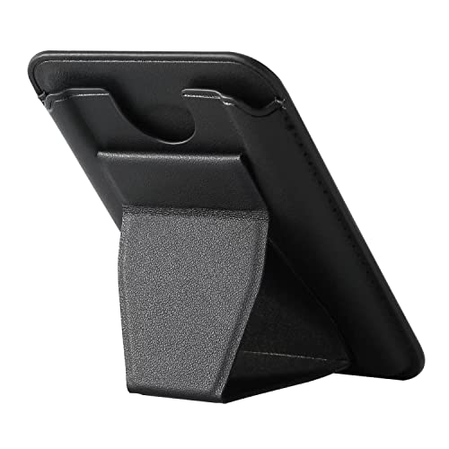 Faux Leather Unisex MagIT Wallet Pouch, Compatible with MagSafe/PixelSnap, 3-in-1 Wallet/Grip/Stand Design for iPhone 17/16/15/14/13/12/Pixel 10 Serie